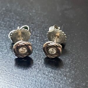 David Yurman Infinity Diamond Stud Earrings